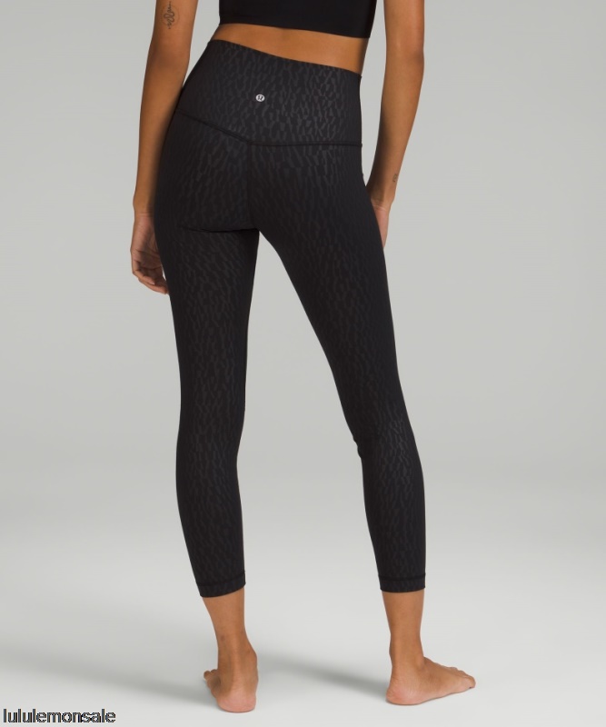 Lululemon Damen DELULU010 | Lululemon Deutschland Segment Emboss Black Align High-rise Hose 25